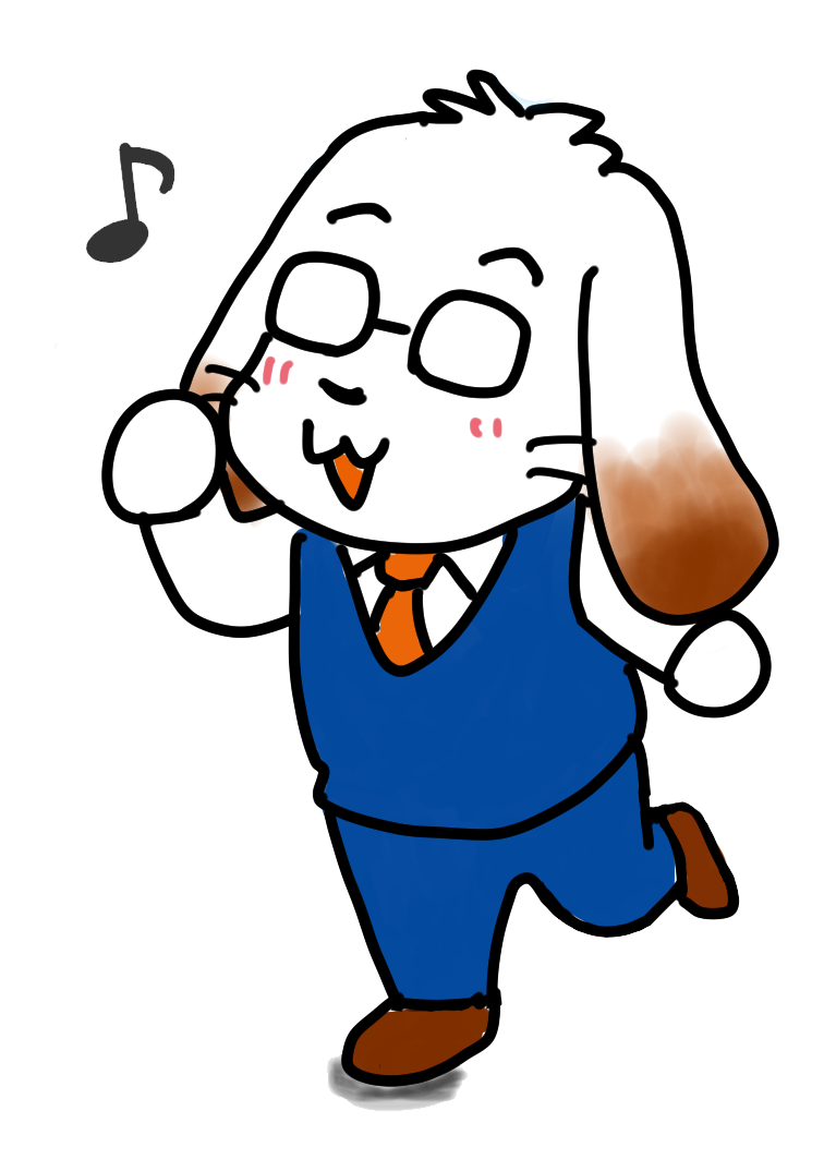 ごきげんな講師のうさぎキャラクター